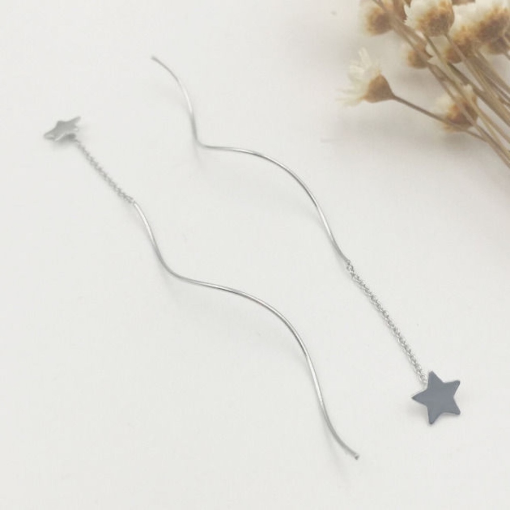 Star Threader Earrings